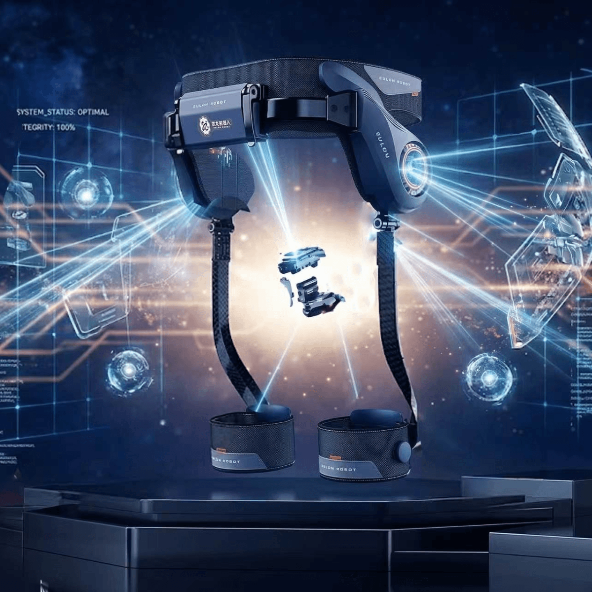 Eulon 1.0 Pro folded for storage, 2.2 kg lightweight walking aid